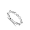 thumbnail image 4 of CHOOSE YOUR COLOR White CZ Eternity Marquise Shape Ring .925 Sterling Silver Band Female Size 4, 4 of 4