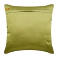 thumbnail image 3 of The HomeCentric Pillow Cover Earthy Green Designer Pillow Covers Pack of 2 16x16 inch (40x40 cm) Silk Pillowcase&nbsp;With Zipper Nature & Floral Zardozi Crystal Traditional Accent - Flower Jewel, 3 of 3
