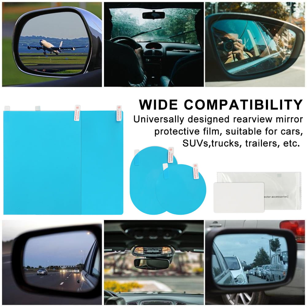 Car Rearview Mirror Sticker Rainproof Protective Film Anti-fog Rain Shield 
