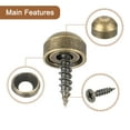 thumbnail image 4 of Uxcell Tornillos Decorativos de Latón con Tapas, Tapa de Tornillos Espejo Tornillo Autoperforante Bronce 9mm, 4 of 5