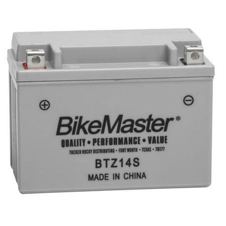 BikeMaster High-Performance Maintenance Free Battery BTZ14S for Honda VT1100T Shadow ACE Tourer 1998-2001 Factory activated.