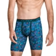 thumbnail image 2 of Men's Jockey 3-Pack Chafe-Proof Pouch Microfiber 8.5" Long Leg Boxer Briefs Color: Pinnacles Black Size: XL, 2 of 4