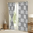 thumbnail image 3 of jejeloiu Leopard Print Blackout Curtains,Abstract Zebra Pattern Curtains Pack of 2 (38x45 Each),Gray Checkered Window Curtains For Girls Kids,Ultra Soft Home Decor, 3 of 6