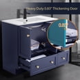 thumbnail image 4 of Eclife Retro 36" Bathroom Vanity Cabinet with Ceramic Undermount Sink Top, Matt Blue Paint, 4 of 9