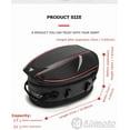 thumbnail image 3 of Waterproof PU Leather Motorcycle Rear Seast Bag Trunk Carbon Fiber Pattern Motocross Tail Bag Handbag Rain Cover Black, 3 of 9