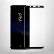 UPGRATOR Black Tempered Glass Screen Protector Compatible with Galaxy S8 Phone