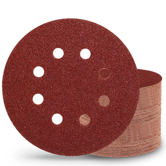Discos de lijado Szarint, grano 60, 125 mm, 100 unidades, para Random Orbital
