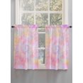 thumbnail image 3 of Tier Curtains 45 Inches Long, Rainbow Color Window Treatment Curtain Drapes, Fantasy Colorful Ombre Swirl Window Half Privacy Curtains for Bedroom Bathroom, 42"x45", 2 Panels, 3 of 7