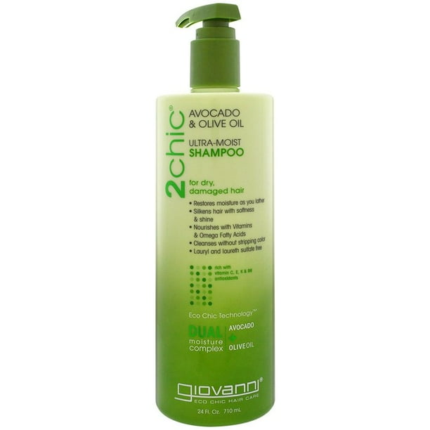GIOVANNI Ultra Moist Shampoo, Avocado, Olive Oil for Dry, Damaged Hair