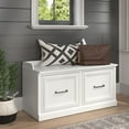 thumbnail image 3 of Woodland 40W Shoe Storage Bench with Doors in White Ash - Engineered Wood, 3 of 9