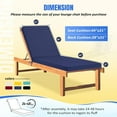 thumbnail image 5 of SUSUZI Outdoor Patio Lounge Cushion Recliner Chair Cushion Seating Cushions with Ties for Beach Garden 72 x 21 x 3 inch, 5 of 9
