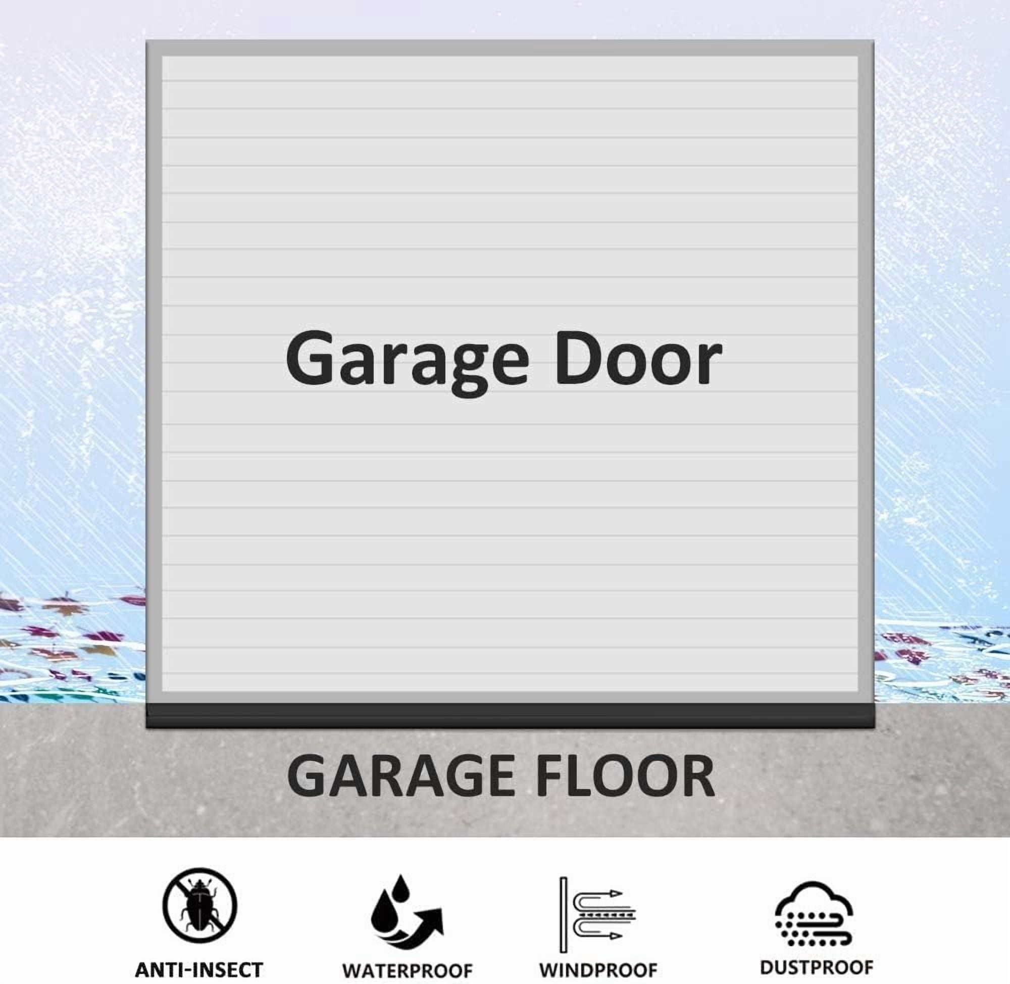 Universal Garage Door Seals Bottom Rubber, Garage Door Rubber Seal Strip Replacement, 20 Feet Weatherproofing Garage Door Weather Stripping with Nails