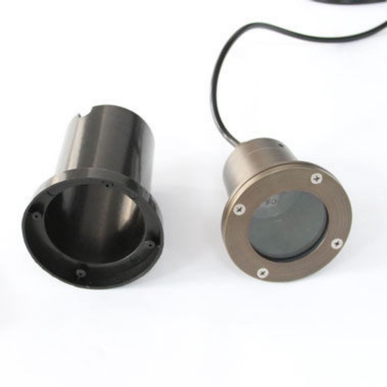 LNC 5.1" LED Inground Light, Antique Brass Finish，Waterproof, for Pool and Driveway