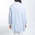thumbnail image 3 of Elsie & Zoey Aaliyah L/XL Light Blue Gauze Long Sleeve Button Up Top for Women, 3 of 8
