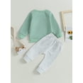 thumbnail image 5 of Infant Toddler Baby Girl Clothes 6M 12M 18M 24M 3Y Fall Winter Outfit Long Sleeve Crewneck Sweatshirt Top Casual Pants Set, 5 of 9
