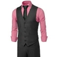 thumbnail image 4 of FashionOutfit Men's Contemporary Classic Fit Stylish Contrast Vest, 4 of 4