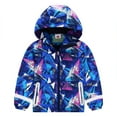 thumbnail image 3 of KYAIGUO Kids Toddler Girls Rain Jacket Kids Fleece Lined Hooded Jackets with Zip Lightweight Windbreaker Jacket Fall Winter Waterproof Outerwear for 3-10 Years, 3 of 9