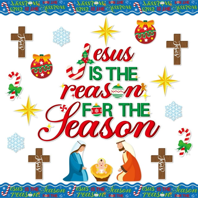 Set de 96 piezas de recortes navideños de Jesús es la razón de BeYuMi