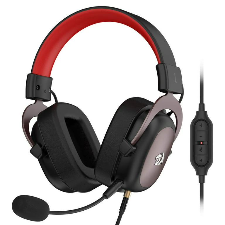 Redragon H510 Zeus Wired Gaming Headset - 7.1 Surround Sound - Memory Foam Ear Pads - 53MM Drivers - Detachable Microphone - Multi-Platforms Headphone - Works with PC, PS4/3 & Xbox One/Series NS - Walmart.com