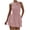 Pink, variant on Women's Puff Dress Checkered Sleeveless V-Neck Casual Party Cocktail Knee-Length A-Line Dress, Red M