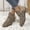 Grey, variant on Amzcrzy Ankle Boots for Women Women's Winter New Casual Fashion Leopard-Print Splicing Thick Heel Ankle Boots Women's Leather Boots Womens Booties Women's Boots Booties for Women Boots for Women