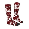 thumbnail image 3 of Haiem Christmas Buffalo Plaid Socks, Funny Novelty Crazy Design Cotton Socks Sports Socks Knee High Socks For Men, Women,1Pairs - Gift For Working Friends, 3 of 9