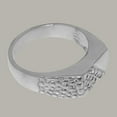 thumbnail image 5 of LBG British Made 18k White Gold Cubic Zirconia Mens band Ring - 33 size options - Size 8.5, 5 of 6