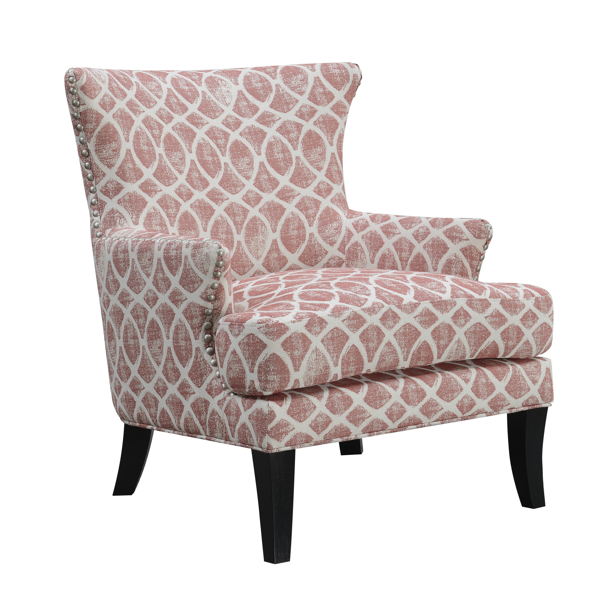 Emerald Home Blythe Dusty Rose and Ivory Accent Chair with