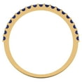 thumbnail image 5 of 0.285 ctw Wedding Band for Women - 14K Yellow Gold Simulated Tanzanite Stackable Eternity Ring, 5 of 6