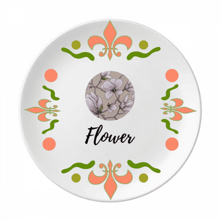 

Purple Drawing Art Flower Flower Ceramics Plate Tableware Dinner Dish