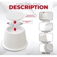 thumbnail image 4 of Bed Risers Utopia Bedding, 5 cm, 8 unidades, muebles redondos, color blanco, 4 of 7