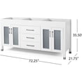 thumbnail image 2 of 72'' Double Bathroom Vanity | Contemporary and Traditional Mix | Soft - Close Drawers and Cabinets | Easy Plumbing Access Design, 2 of 2