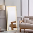 thumbnail image 4 of Soraya 65" x 22" Full-length Rectangular Frameless Anti-Fog Plug-in/Hardwire Aluminum Front-lit Tri-color LED Freestand/Hang Mirror with Smart Touch Control, 4 of 8
