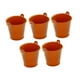 thumbnail image 3 of 5 cubos de metal galvanizado, cubos de hielo, recipientes para manualidades con asa, decoración del hogar, jarrones metálicos decorativos resistentes Naranja, 3 of 8