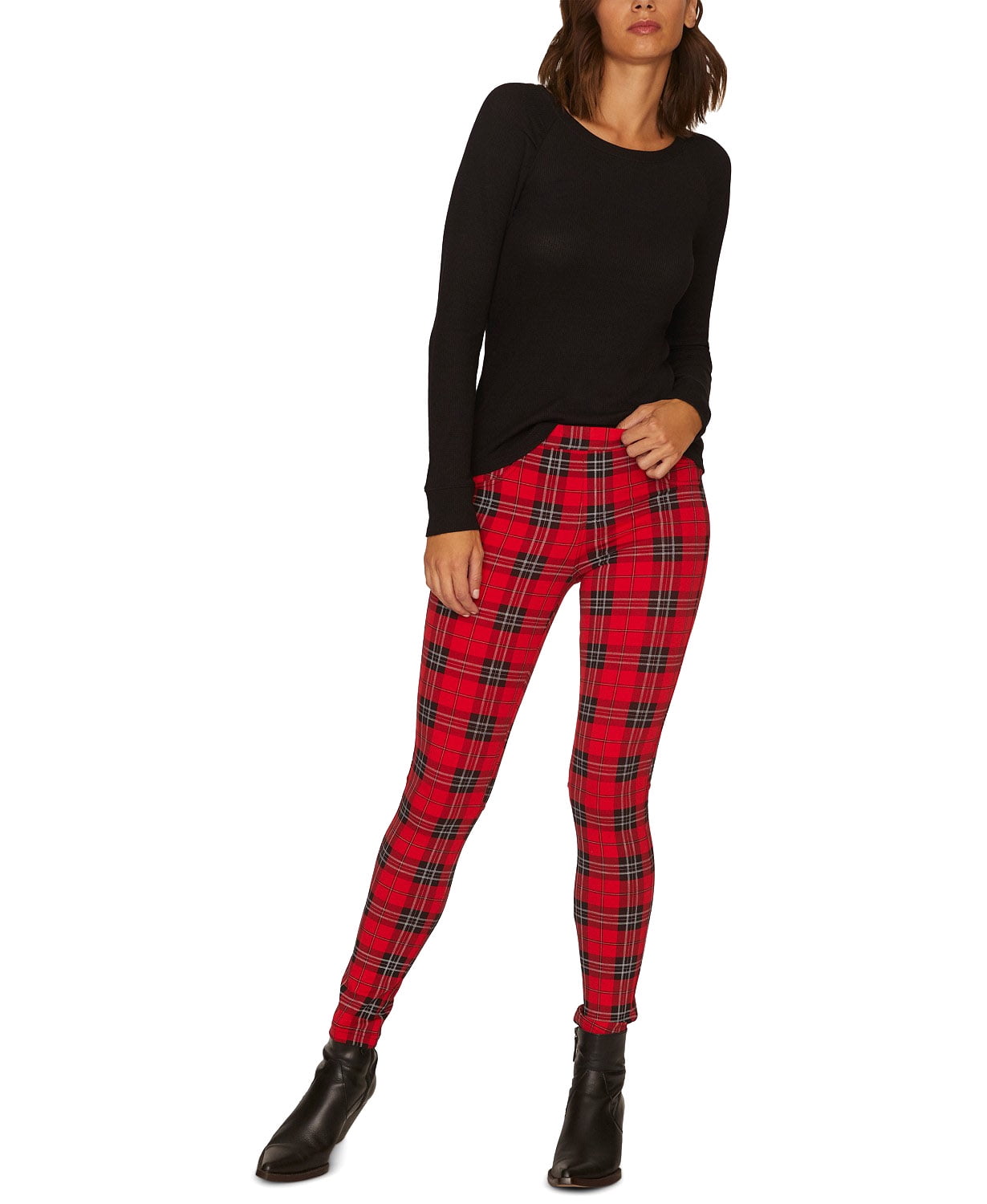 sanctuary red plaid leggings