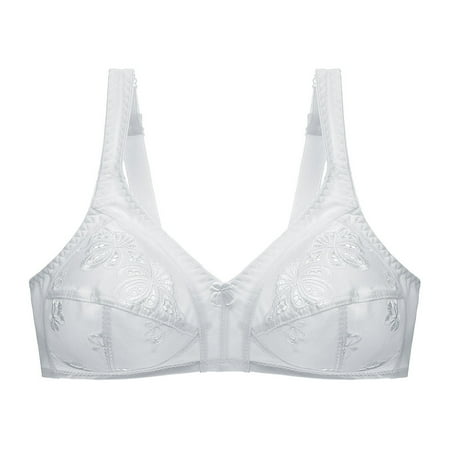 

Follure Ladies casual underwear bra Women s Plus Size Full Figure Bras Coverage Non Padded Comfort Strap Beauty Bra White One size