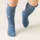 thumbnail image 5 of Laklulu 6 pares de calcetines de tubo medio para bebé de otoño, calcetines pequeños con parte superior suelta y estampado floral para niños, 5 of 5