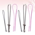 thumbnail image 3 of Miangastore /6 Pcs Plastic Drawstring Threaders DIY Belt Wearers Rubber Band Traction Bars Strainer Household Threading Tool for Home Shop DIY (2 Pcs Metal Pc Plastic Style), 3 of 8