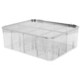 thumbnail image 3 of Caja dividida de plástico, caja de 8 compartimentos, caja transparente, contenedor transparente con tapa, caja de fruta, 3 of 6