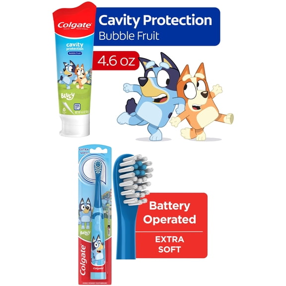 Colgate Bluey Kids Toothbrush and Toothpaste Bundle