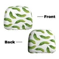 2 PCS Car Headrest Cover, Cucumber Pattern Soft Car Seat Head Rest