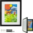 thumbnail image 3 of POINTERTECK Kids Art Frame Changeable A4 Child Artwork Picture Frame Front Opening Photo Frame for Crafts Drawing (Wooden), 3 of 8