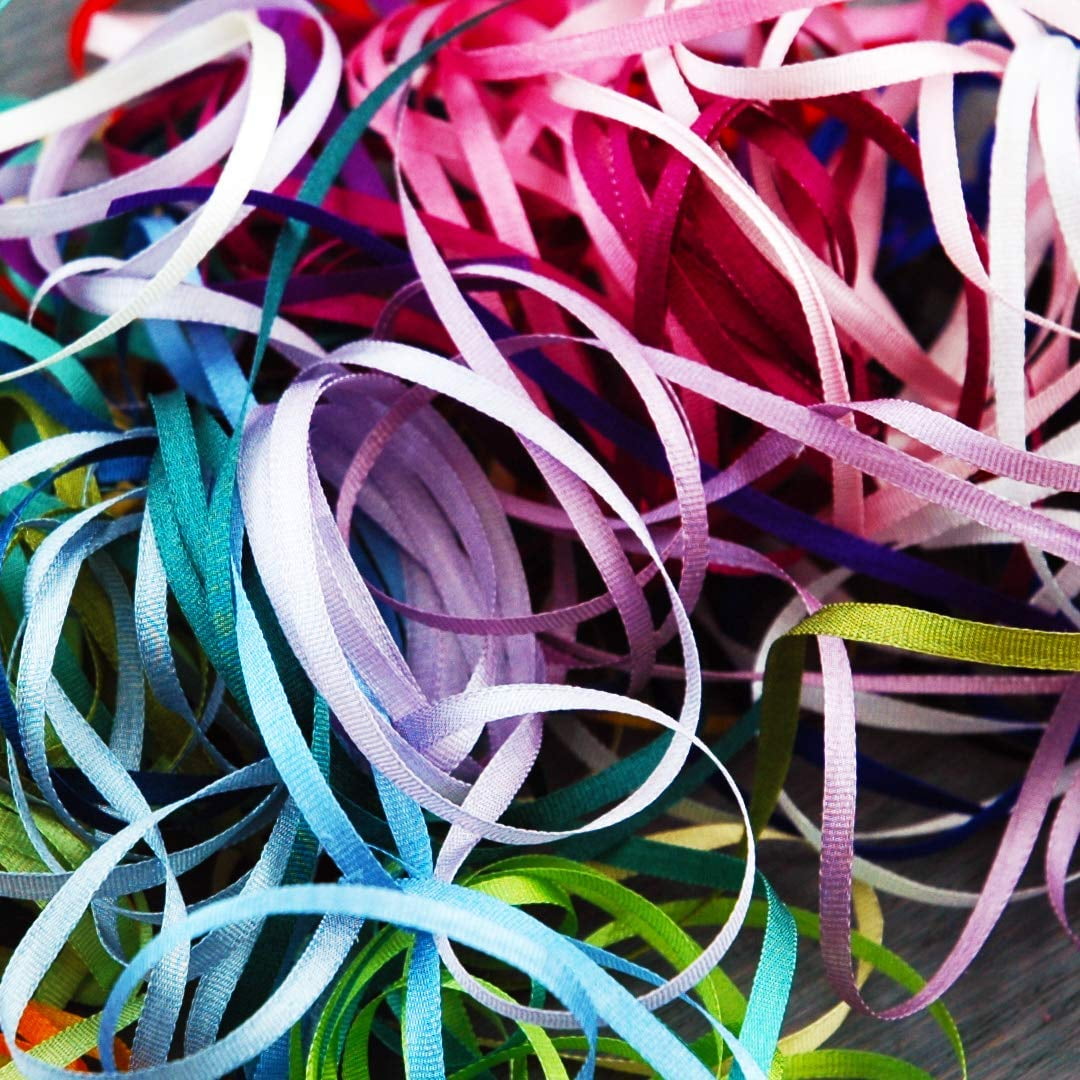 Threadart 4mm Silk Ribbon Set - Jewel Shades - Seven Spool Threadart 4mm Silk Ribbon Set - Jewel Shades - Seven Spool