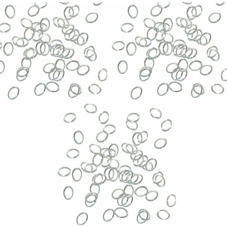 Silver Jump Rings - Open Jump Rings 24 grams Silver Plated Brass 4x3mm Oval 24 Gauge approx 1050pc