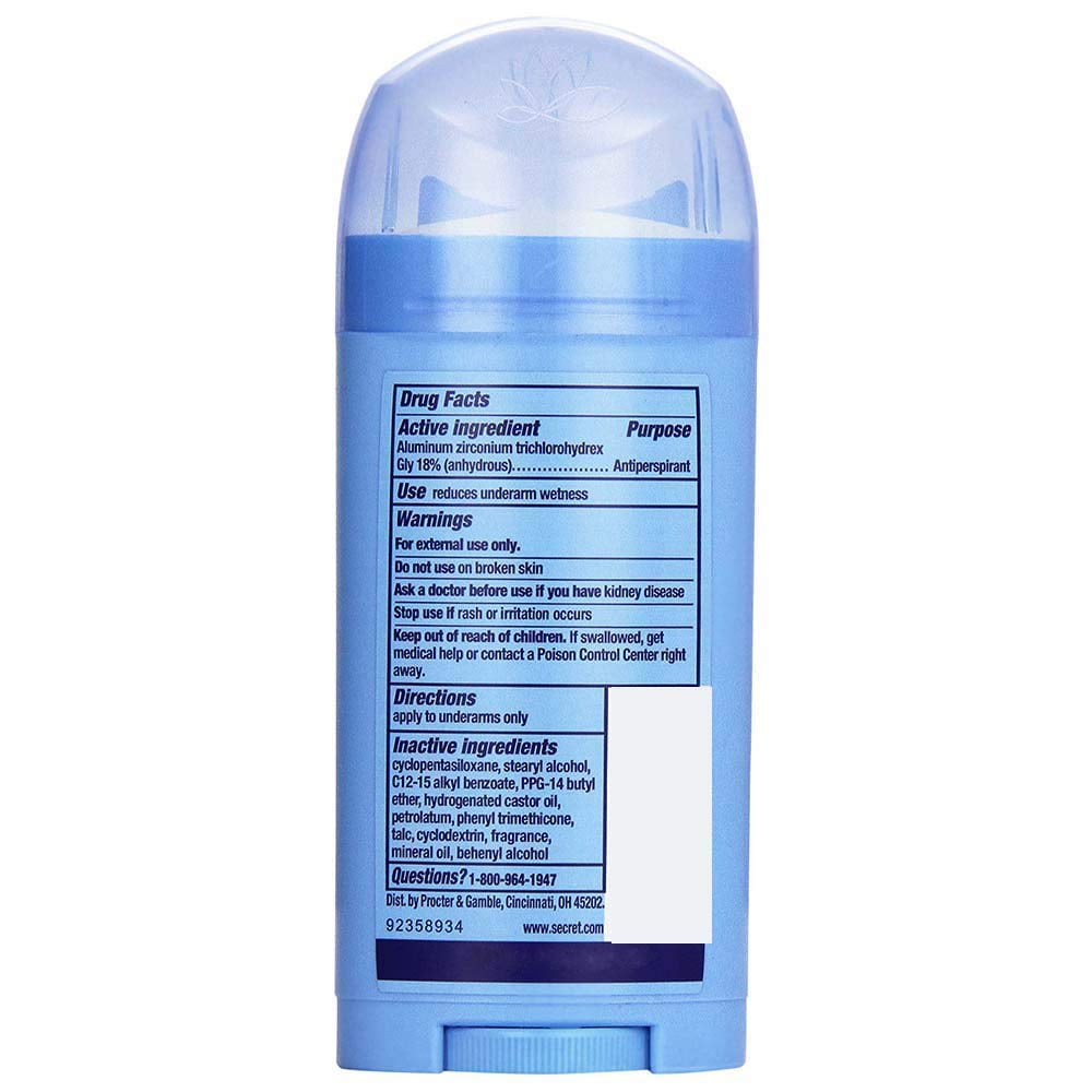 Secret Anti-Perspirant Deodorant Invisible Solid Spring Breeze 2.60 oz (Pack of 4)