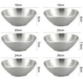thumbnail image 6 of Pnellth Creative Stainless Steel Soup Bowl Korean Style Golden Silver Color Fruit Salad Bowl Single Layer Home Tableware Kitchen Utensils, 6 of 8