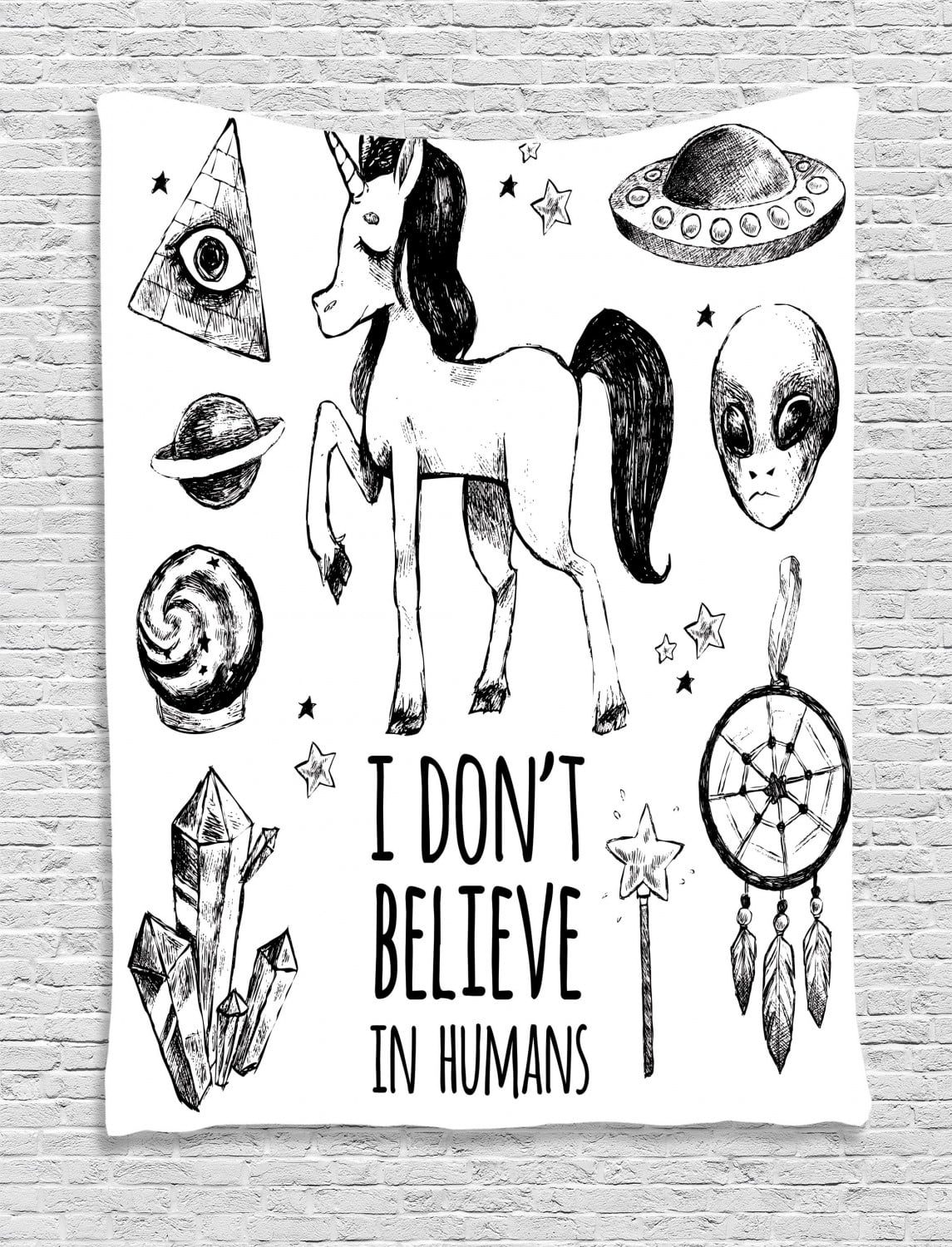 Ambesonne Unicorn Tapestry Wall Hanging Black Mysticism Occult Featured Set With Pyramids Aliens Dream Catcher Grunge Print 40 W X 60 L Inches Bedroom Living Room Dorm Decor Home Kitchen Home Decor Ambesonne Unicorn Tapestry Wall Hanging Black Mysticism Occult Featured Set With Pyramids Aliens Dream Catcher Grunge Print 40 W X 60 L Inches Bedroom Living Room Dorm Decor Home Kitchen Home Decor