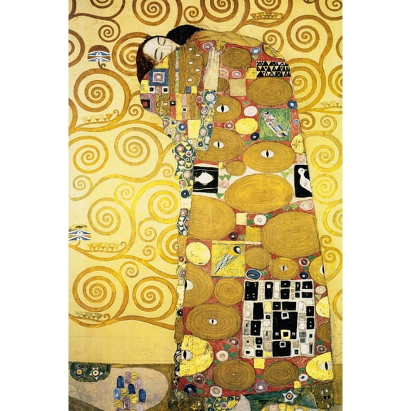 24x36 gallery poster, Die Umarmung (The Embrace) by Gustav Klimt