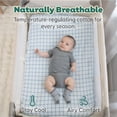 thumbnail image 4 of The Peanutshell Organic Cotton Playard Toddler Bed Sheets for Baby Boys and Girls, Blue Windowpane, 2 Pack, 4 of 8