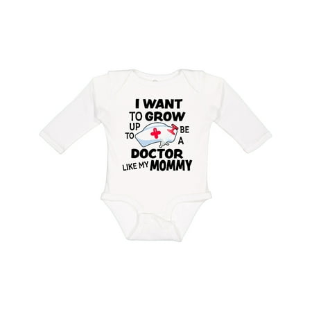 

Inktastic I Want to Grow Up to Be a Doctor Like My Mommy Gift Baby Boy or Baby Girl Long Sleeve Bodysuit